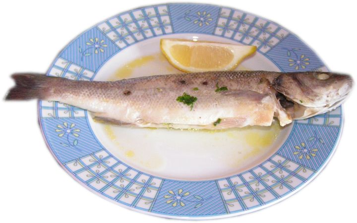oko� morski gotowany na parze z maslem i pietruszka
